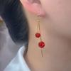 Серьги с кисточками в стиле легкой роскоши и высокого класса, модный и нишевый дизайн, изысканные серьги, визуально сужающие серьги для женщин