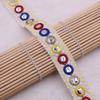 1 yard Handmade Ethnic Mirror Embroidered Webbing Indian Lace Trim DIY Sewing Net Yarn Ribbons Clothing Decorative