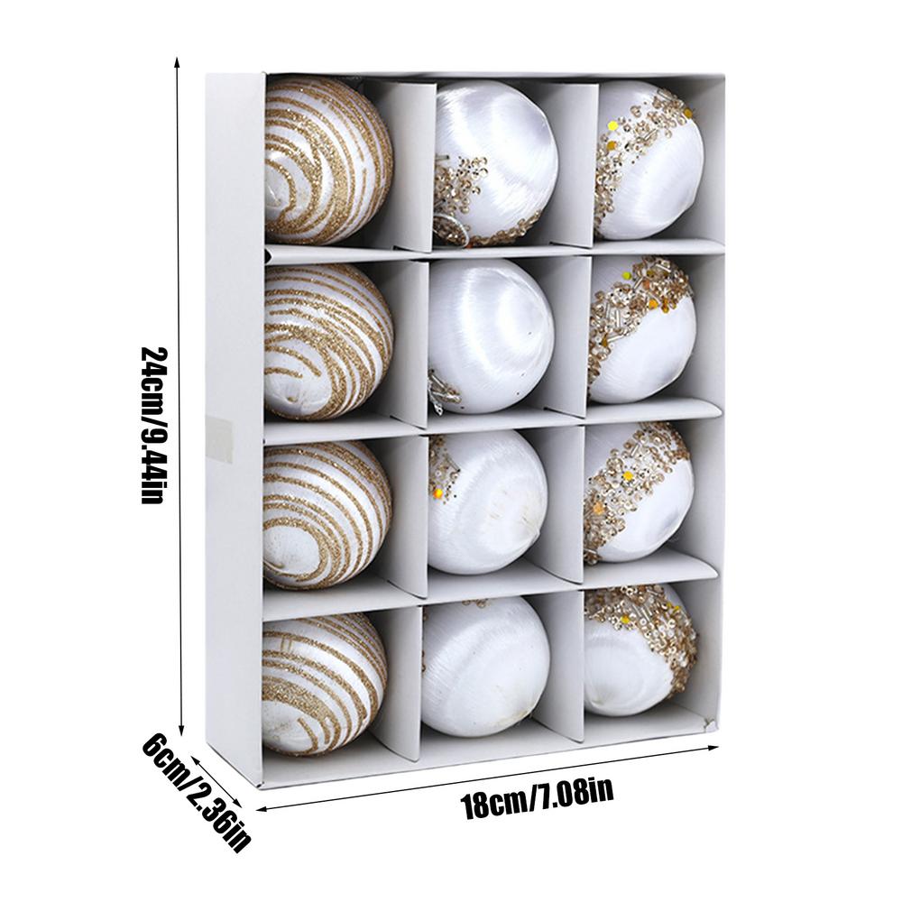 Флокированные елочные шары, бархатные шары, елочные шары, 12 штук, элегантные мягкие елочные шары для Рождества