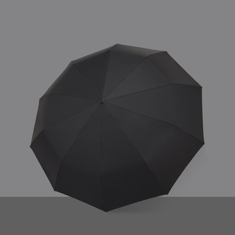 Fully Automatic Rain and Shine Dual-use Umbrella Vinyl Folding Sun Umbrella Sunscreen Three-fold Umbrella Household Merchandises