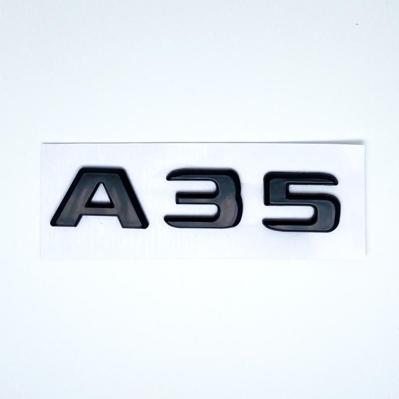 SRGK3 2017 Silver Black Letters A35 Turbo 4matic Emblem for Benz Car Fender Trunk Rear W176 W177 Logo Sticker