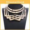 Geometric Metal Collar Necklace With Multilayer Chain For Trendy Women