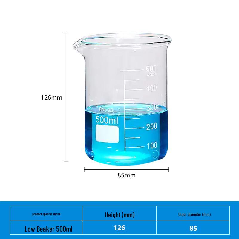 Huake Borosilicate Glass Low Form Beakers with Graduations