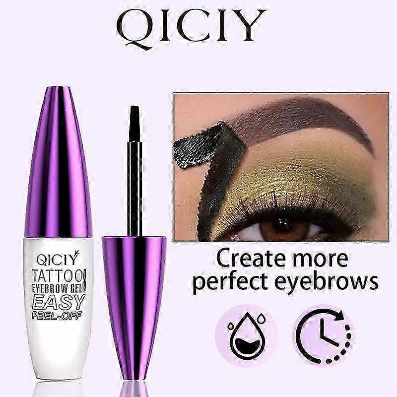 Easy Peel off Eyebrow Gel, Tattoo Eyebrow Gel Easy Peel Off, Tinted Eye Brow, Professional Eye Brow Tint, Waterproof & Sweatproof