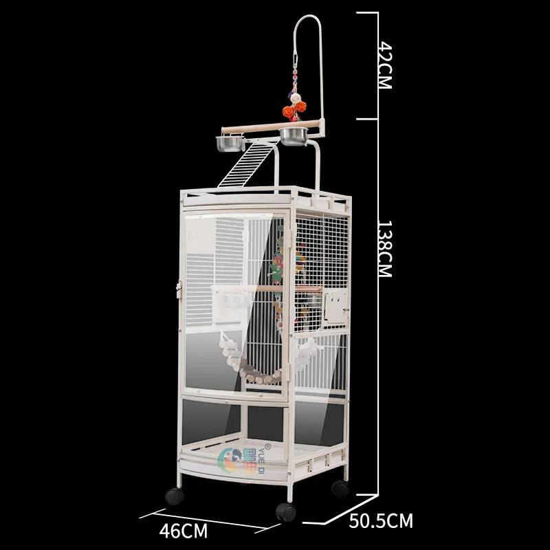Большие виллы акриловые клетки для птиц роскошные прозрачные разведение на открытом воздухе переносные клетки для птиц кормушка для канареек