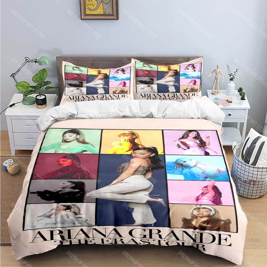 Fashion Pop Singer A-Ariana G-Grande Print Bedding Sets Bed Supplies Set Duvet Cover Bed Comforter Set Bedding Set Luxury Gift