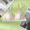 Женский французский бюстгальтер без стального кольца, сексуальный кружевной бюстгальтер, летний, легкий, с треугольными чашками, дышащий, мягкий, удобный бюстгальтер