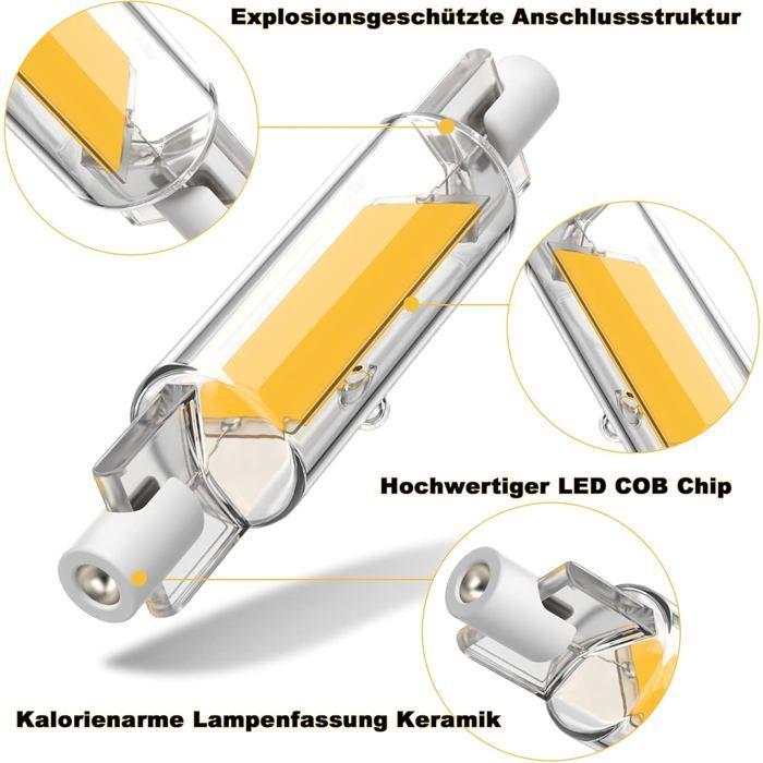 Ampoules LED R7S 118 mm 20W (2 pcs) Dimmables 1200 lm Blanc chaud 2700–3200K Remplace 80–100W