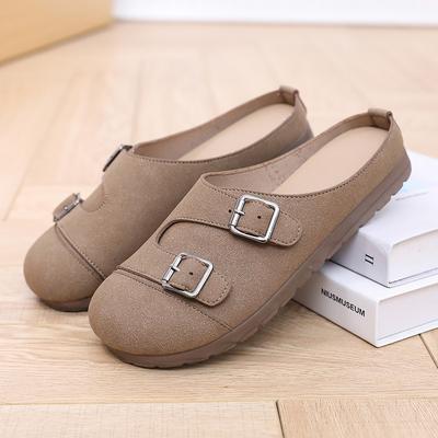 Обувь женская универсальная весенняя новая дышащая износостойкая мягкая подошва ретро на одной педали туфли для мамы повседневная модная нескользящая обувь