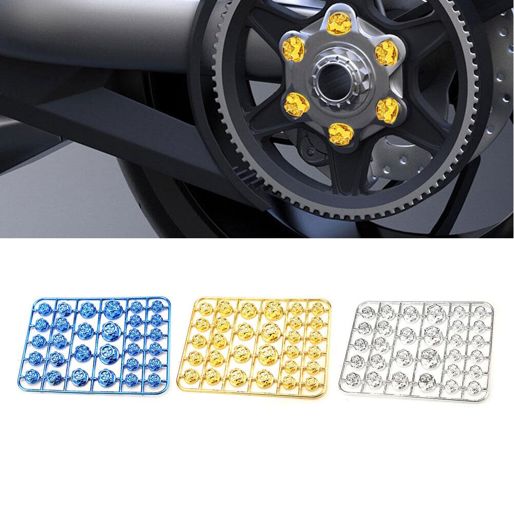 Universal Motorcycle Screw Cap Covers 30 Pieces Set for All Bike Models