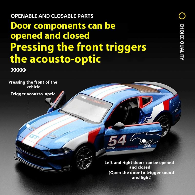 1/34 Ford Mustang GT 2018 Super Muscle Sports Series Alloy Diecast Metal Model Car Decorative Outdoor Collectibles Premium Gift