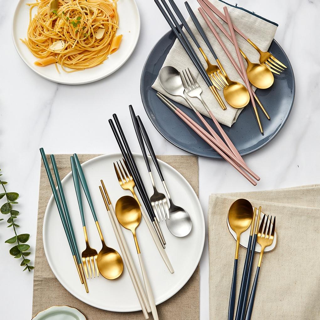 Roy Dinner Spoon_Gold Green