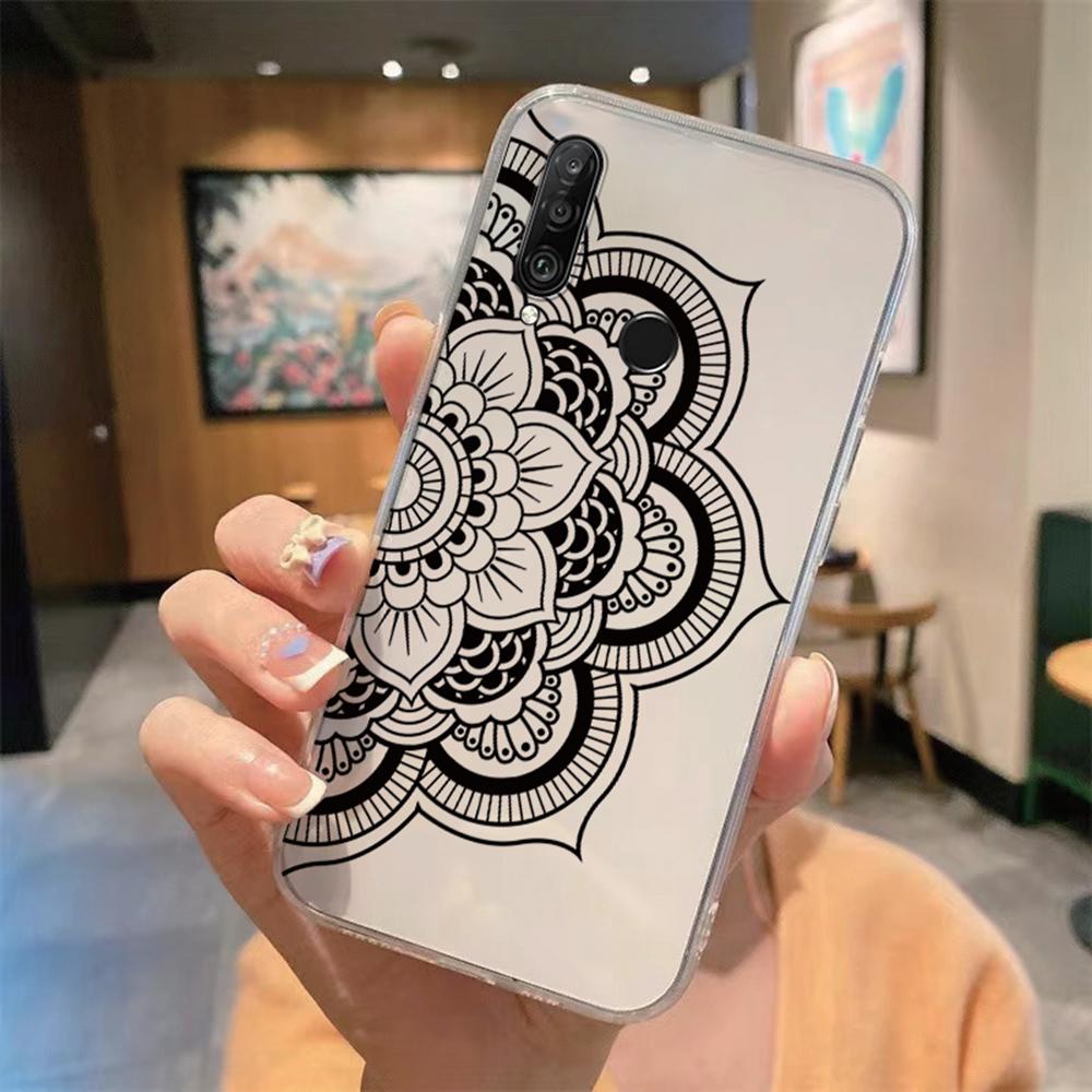 Цветочный Романтический Кружевной Узор Чехол для Телефона Для Huawei P30 P20 Lite Mate 20 Y6 Y7 P Smart 2019 Honor 20 50 Прозрачный Чехол