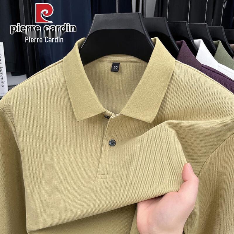 Pierre Cardin Мужская хлопковая рубашка-поло с длинным рукавом 100%