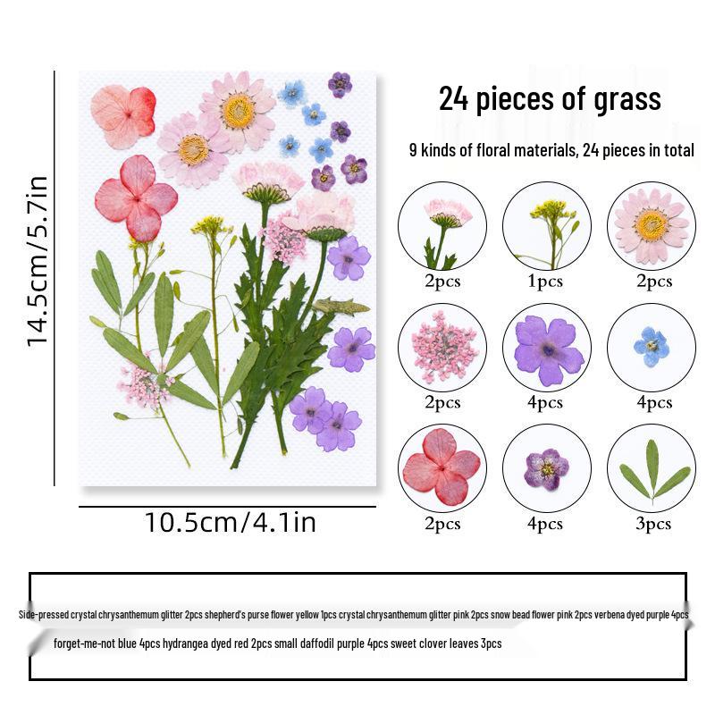 Autumn Childhood Floral Bookmark Kit: Transparent Leaf Specimen Laminating Film