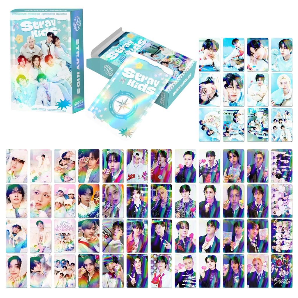 60 Лазерных карточек, Новая поддержка фанатов, Маленькая карточка, Флэш-карточка с защитой от царапин, Двусторонняя LOMO-карточка