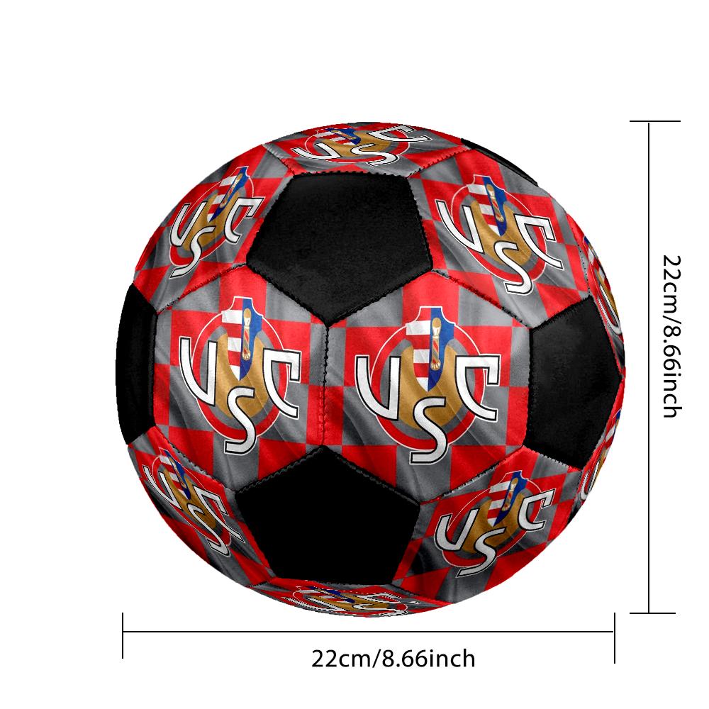 US Cremonese Indoor Soccer Ball Colorful Machine Stitched PVC Size 5 Team Training Competition Ready Durable High-Bounce Cool Sports Gift