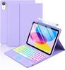 Чехол-клавиатура с подсветкой Bluetooth для iPad 11-го поколения - Чехол для планшета 10-го поколения для Apple A16, Испания