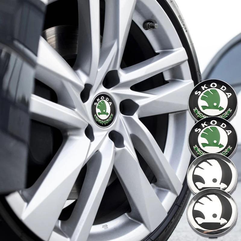 VMAD6 4pcs 56/60mm Car Wheel Center Hub Cap Car Rims Dust-proof Cover Hubcaps For skoda Octavia MK2 3 Fabia Rapid Kamiq Scala Yeti