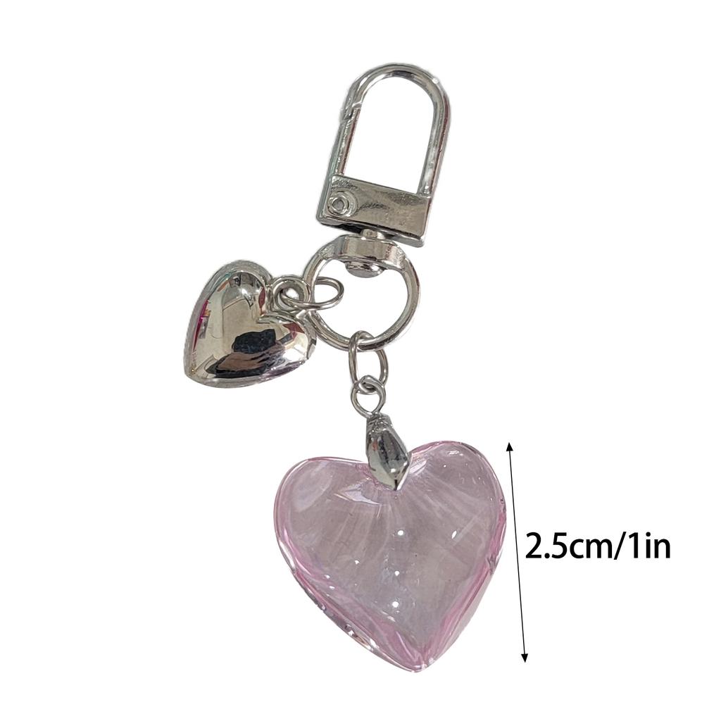 Heart Keychains Handmade Key Jewelry Heart Key Holder Alloy Material Key Ornament Bag Pendant Perfect Gift for Woman Man