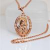Rose Gold Italian Exquisite Virgin Mary Pendant Jewelry Gift for Women