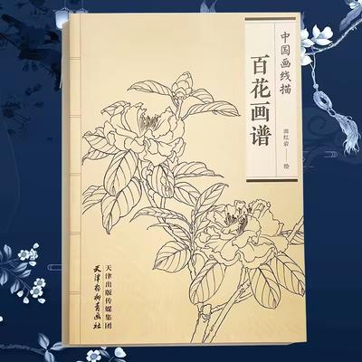 94 страницы Китайская живопись Сборник линейных рисунков «Сто цветов» Книги по искусству Книжка-раскраска для взрослых Книга для релаксации и снятия стресса