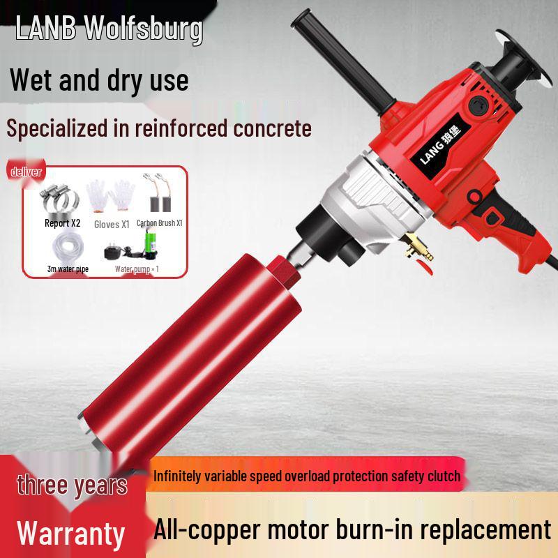 Diamond Core Drill Machine: Handheld & Stand, Wet/Dry, Concrete & AC Hole Opener, Water Drill Mixer