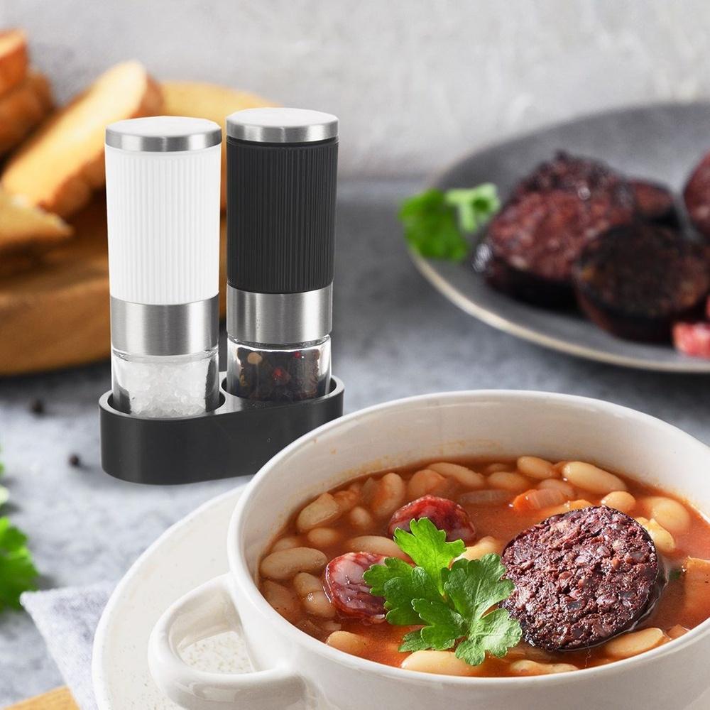 Salt and Pepper Grinder Set with Stand 2-Piece