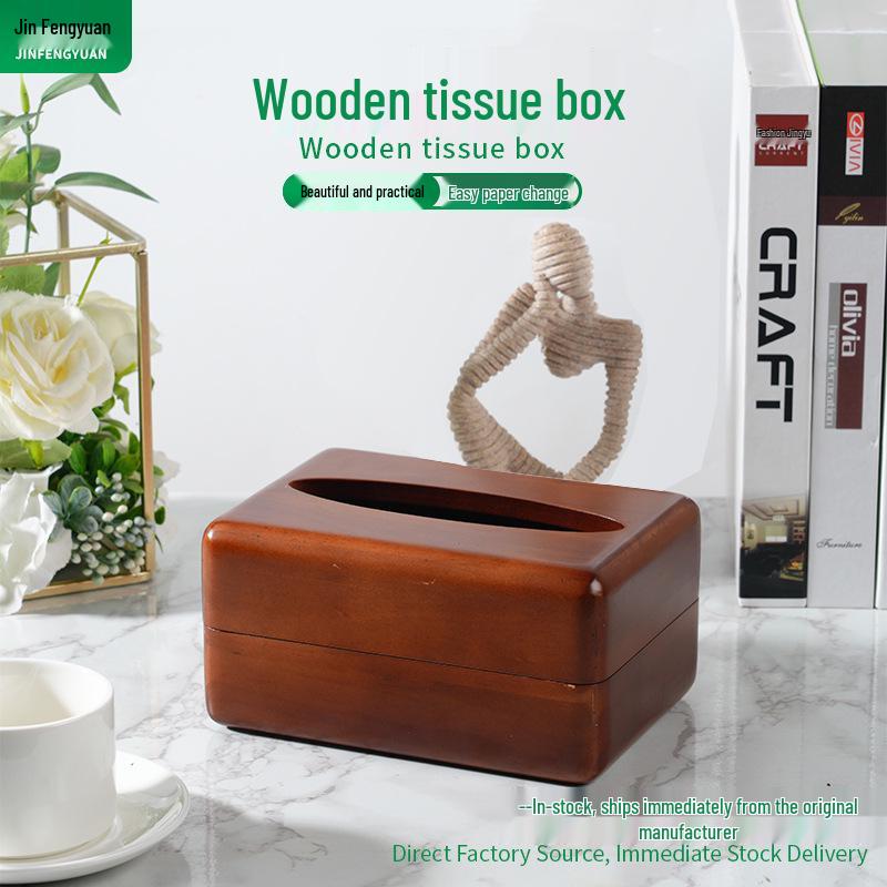 Wooden Tissue Box Holder: Eco-Friendly Design for Living Room, Coffee Table, or Office Desk