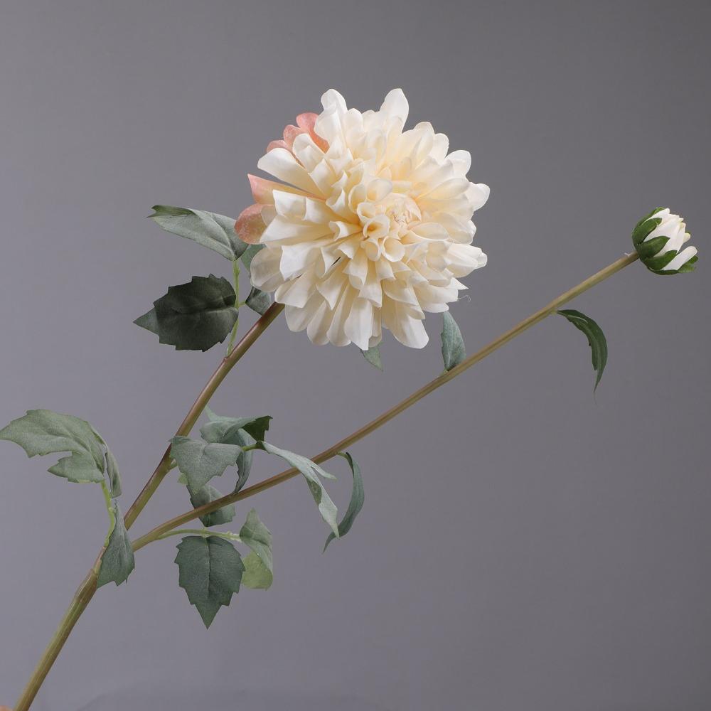 2 Heads Artificial Chrysanthemums Branch Real Touch Silk Fake Flowers Dining Table