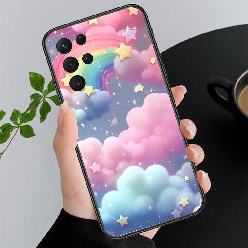 Phone Case For Samsung A55 A16 A56 A36 A35 A15 A53 A54 A33 A34 A25 A05S A52 A52S A14 A26 A71 Rainbow clouds