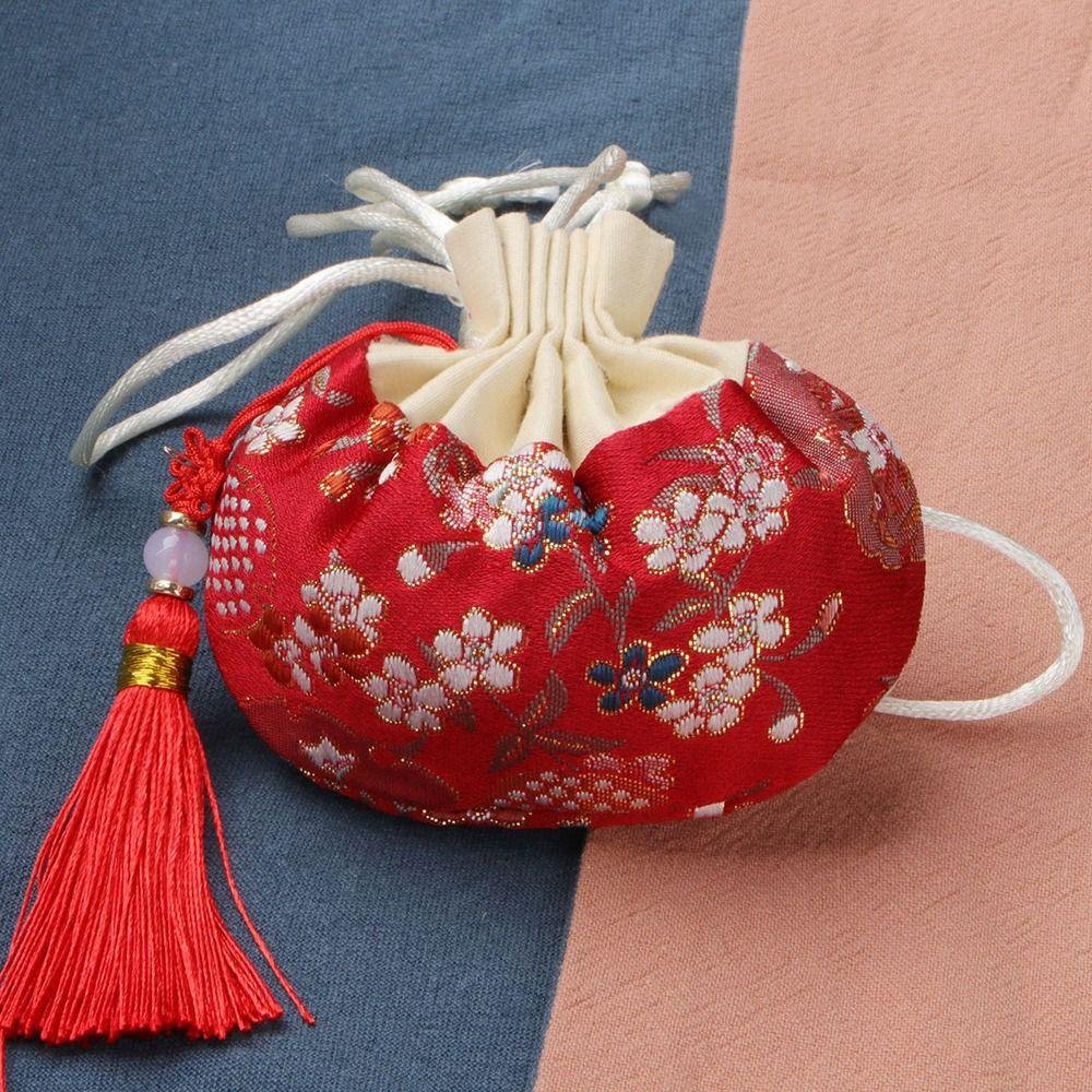 Узор Подвесное украшение Пустой мешочек Кошелек Сумочка Китайский стиль Сумка для хранения Женская сумка для украшений