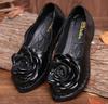 Vintage Handmade Women Flats Casual Shoes Genuine Leather Soft Shoes for Mother Fashion Loafers