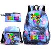 Rhythm Box Peripheral Elementary School Bag Starry Sky Backpack Three-piece Set