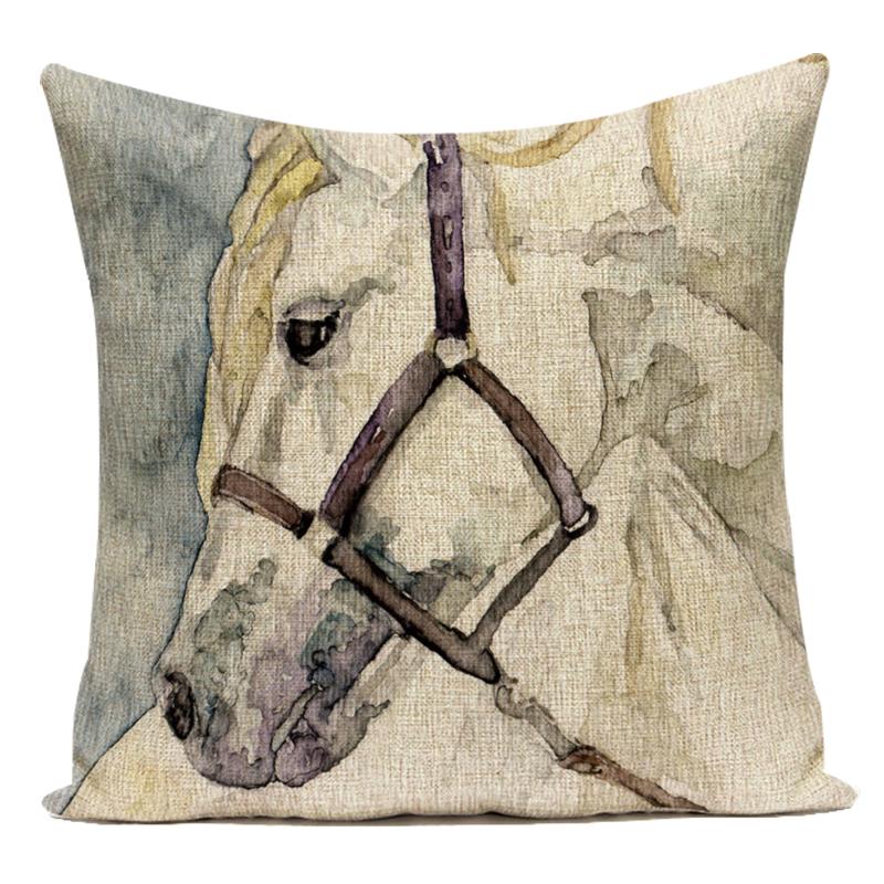 Цветы Растения Животные Кит Кошки Лошадь Сова Декоративные Подушки Полиэстер Наволочка для Дивана Дома Гостиной Almofadas