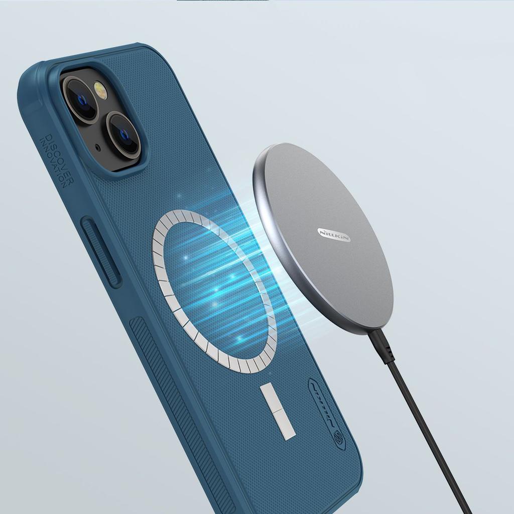 Чехол Nillkin Frosted Shield Pro Magnetic для iPhone 14 Plus с MagSafe - синий