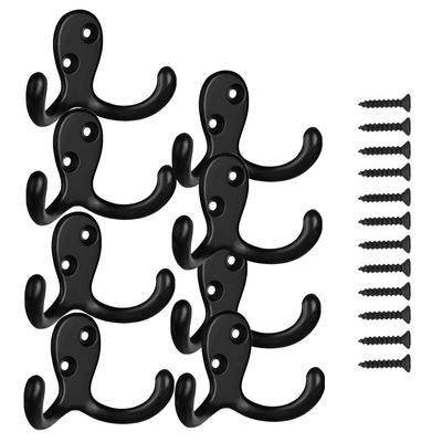 Тяжелый предмет Двойной крючок для подвешивания полотенец Настенный крючок для шляп и пальто Домашняя фурнитура Вешалка для одежды Крючок для халата