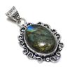 Labradorite Gemstone Handmade 925 Sterling Silver Jewelry Pendant 1.62" m4A82