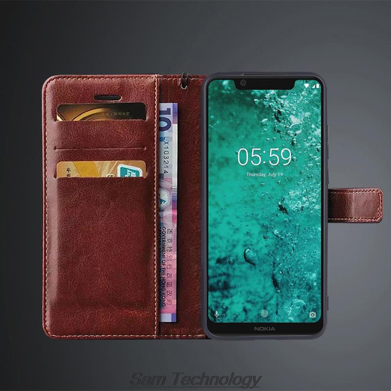 Чехол-держатель для карт, кожаный чехол для Nokia 5, 5.1 plus, Nokia X5, чехол-книжка из искусственной кожи, ретро-чехол для телефона, деловой чехол Fundas Coque
