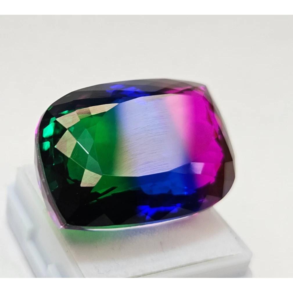 80-81 Ct Natural Tourmaline Bi-Color Fancy Cut Stunning Certified Gemstone