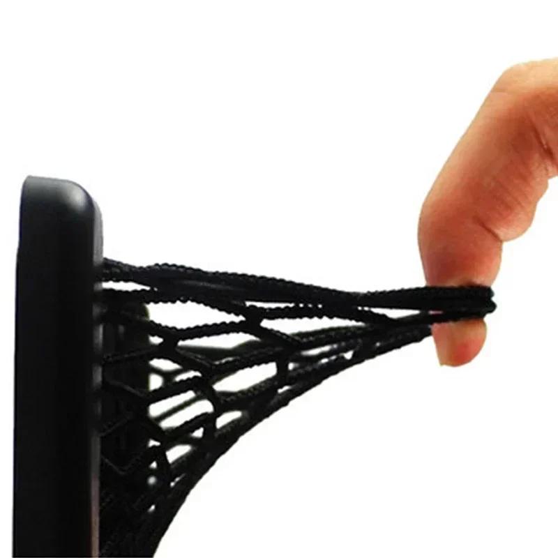 4 шт., автомобильный боковой внутренний задний карман для мелочей, сетчатая сумка для хранения, держатель для телефона, эластичная гибкая сетка