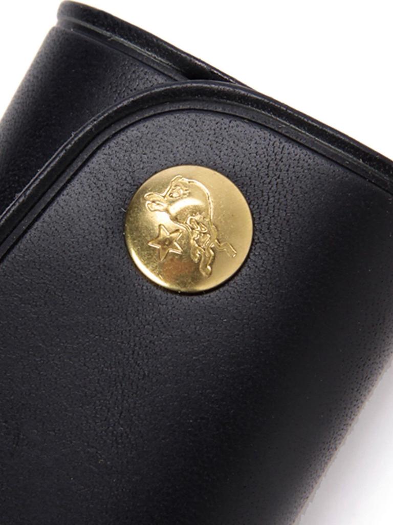 Key Case Leather Genuine Leather Cowhide Unisex 9cm Navy Navy [IL BISONTE] Women's Men's Size