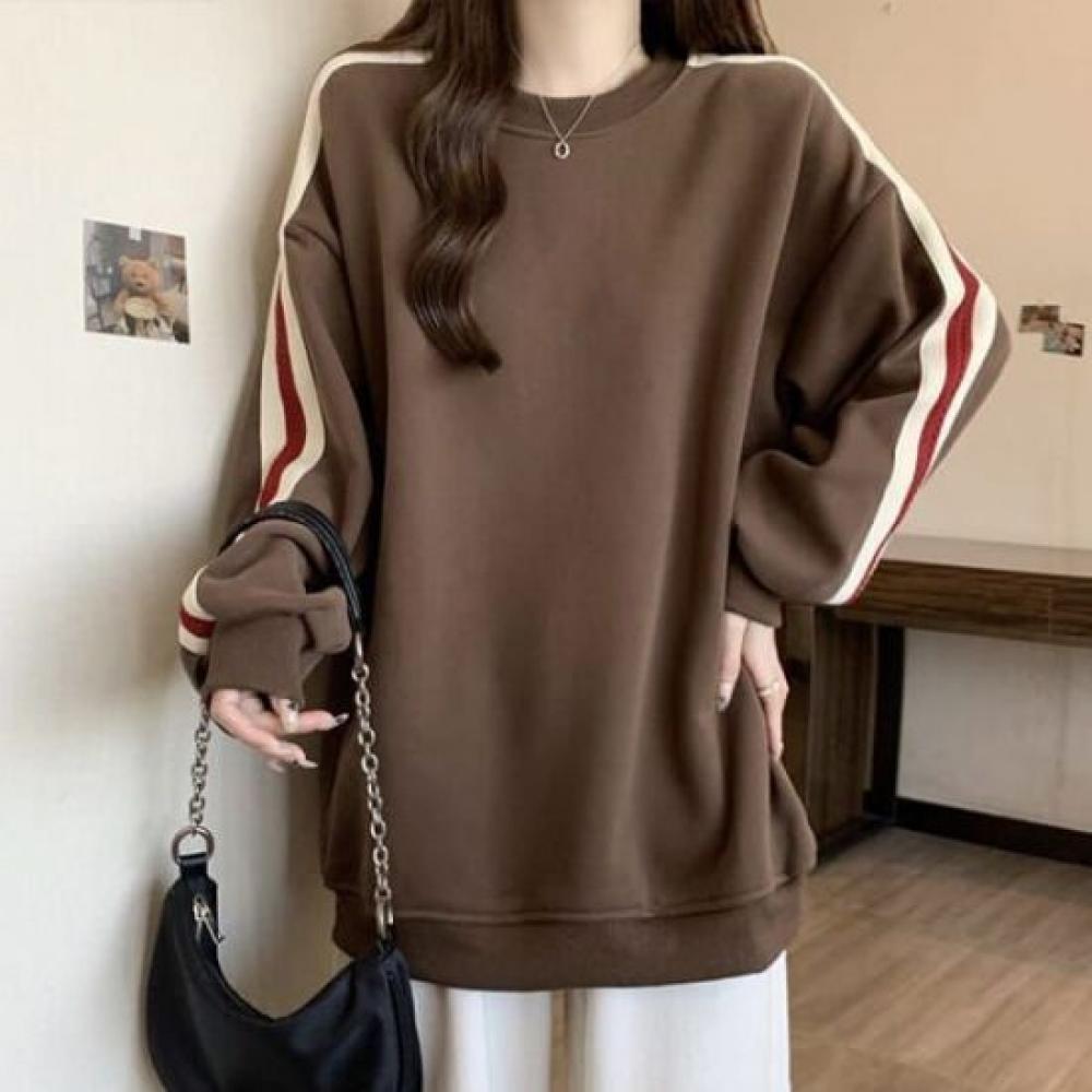 Navava Women Line Point Fleece Long Sleeve Sweatshirt Nt3168