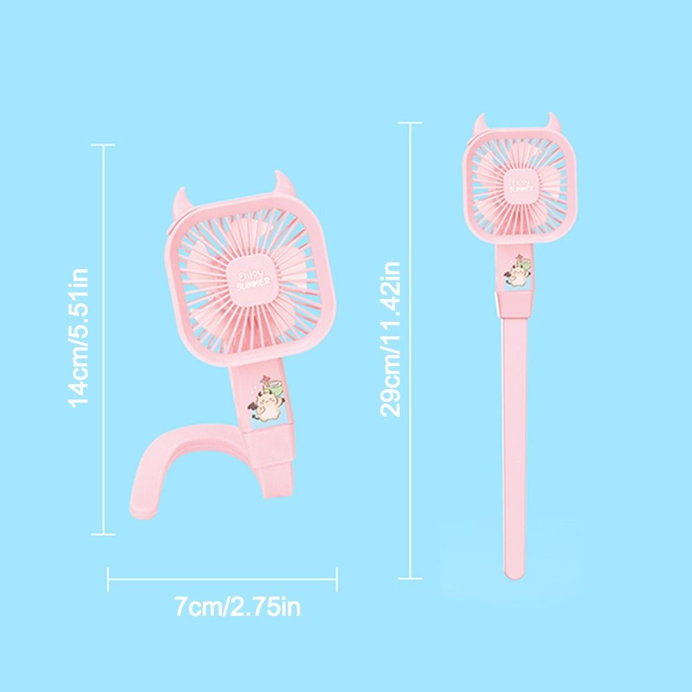 USB Charging Fan 360° Rotate Handheld Fan Portable Baby Stroller Mini Fan Stroller Accessories
