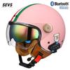 3C DOT Certified Bluetooth Motorcycle Half Helmet Retro Style Men Women All Season
