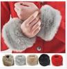 1Pair Thicken Women Winter Warm Wrist Arms Gloves Bracelet Cuff Wristband Plush Elastic Oversleeve A