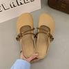 2025 новая летняя сумка с плоским дном, полушлепанцы с открытой пяткой, женская уличная обувь, французские одинарные туфли, женская обувь на одной педали, сандалии на мягкой подошве