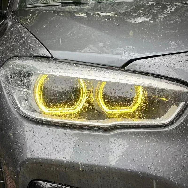 Day Light DRL Angel Eyes LED CSL Style Lemon Yellow For BMW 1 Series F20 F21 LCI Facelift 2015-2019 Headlight Ring Kit