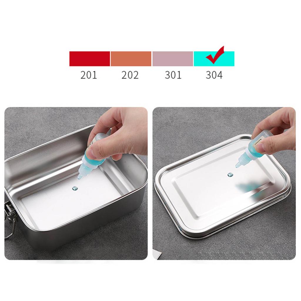 Leakproof Stainless Steel Lunch Container Bento Box Lunch Box Leakproof Bento Container for Travel Work and School