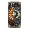 Чехол для телефона 'Луна Солнце' для iPhone 17 16 15 Pro Max 11 12 13 14 7 8 Plus SE 2020 X XR XS Мягкий Черный